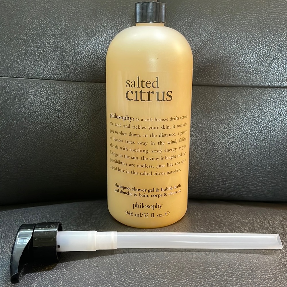 NEW Philosophy Salted Citrus sealed 32 oz shampoo, shower gel & bubble bath